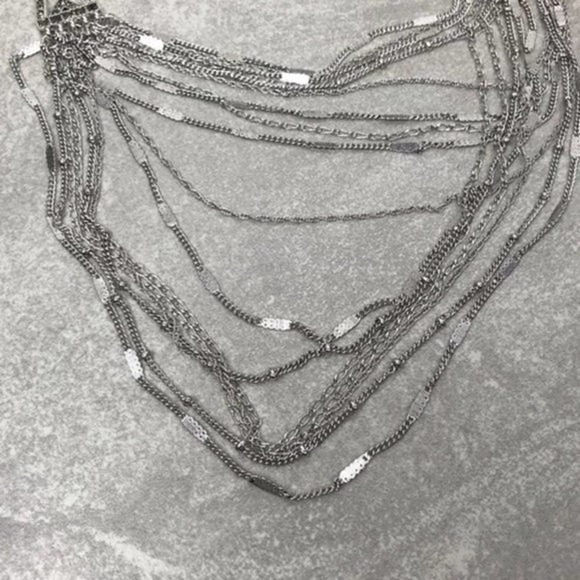 Chloe + Isabel Multi-Strand Chain Bib Necklace - Picture 7 of 7